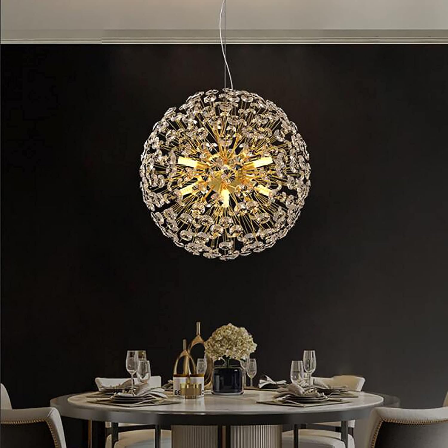Luxware Sunflower Gold Krystallysekrone Ø60 cm - luxware-dk.myshopify.com