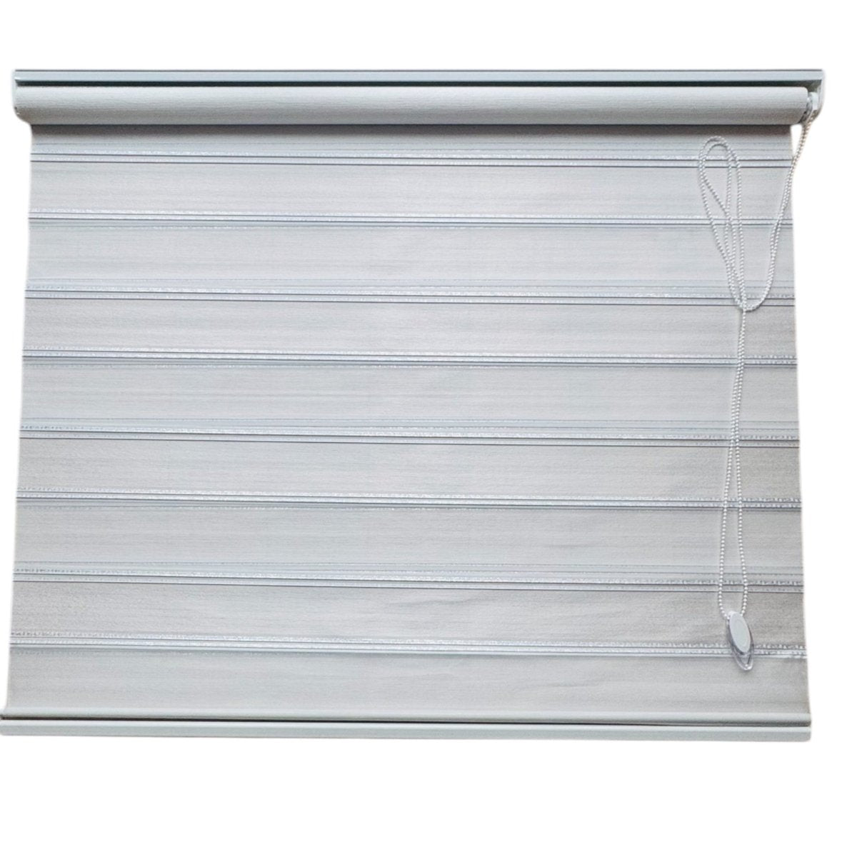 Dobbelt rullegardin i Creme fine eller sølv, bredde 200 Længde: 200 cm - Luxware DK