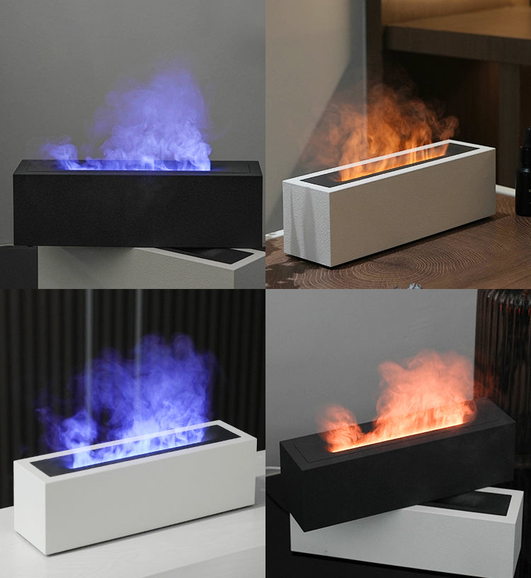 Luftfugter Flame Aroma Diffuser White - luxware-dk.myshopify.com