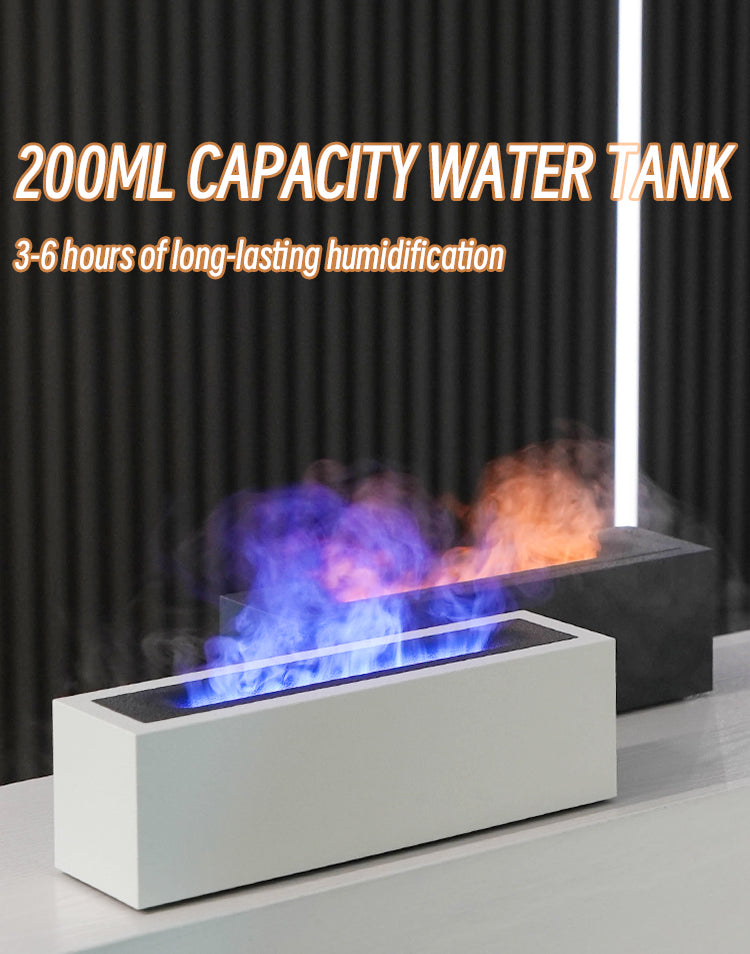 Luftfugter Flame Aroma Diffuser White - luxware-dk.myshopify.com