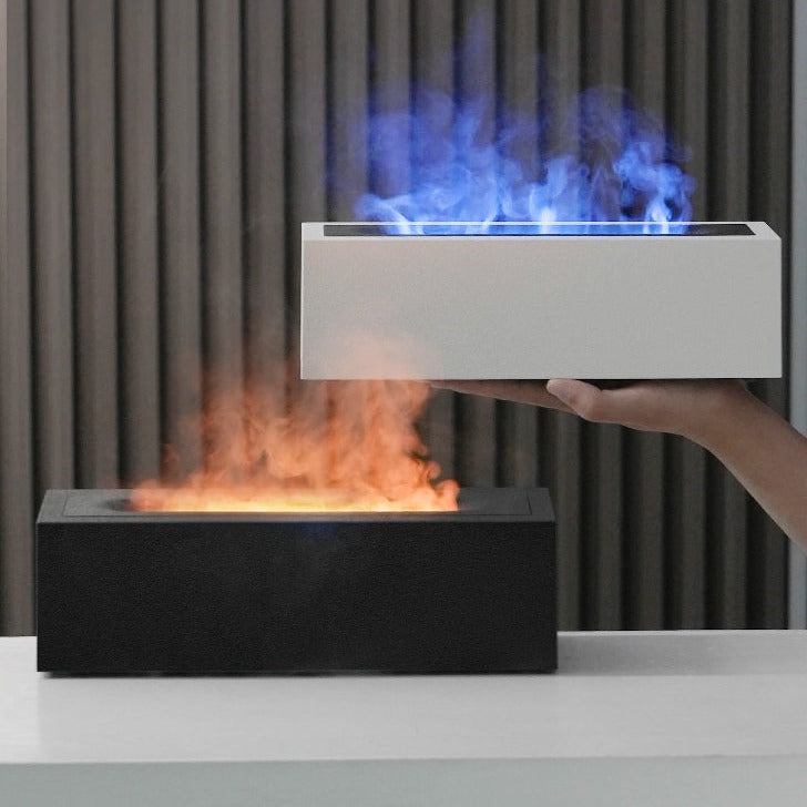 Luftfugter Flame Aroma Diffuser White - luxware-dk.myshopify.com