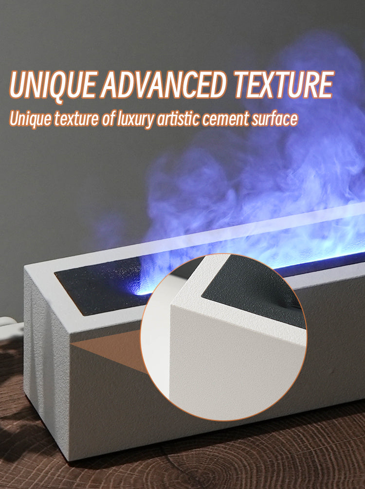 Luftfugter Flame Aroma Diffuser White - luxware-dk.myshopify.com