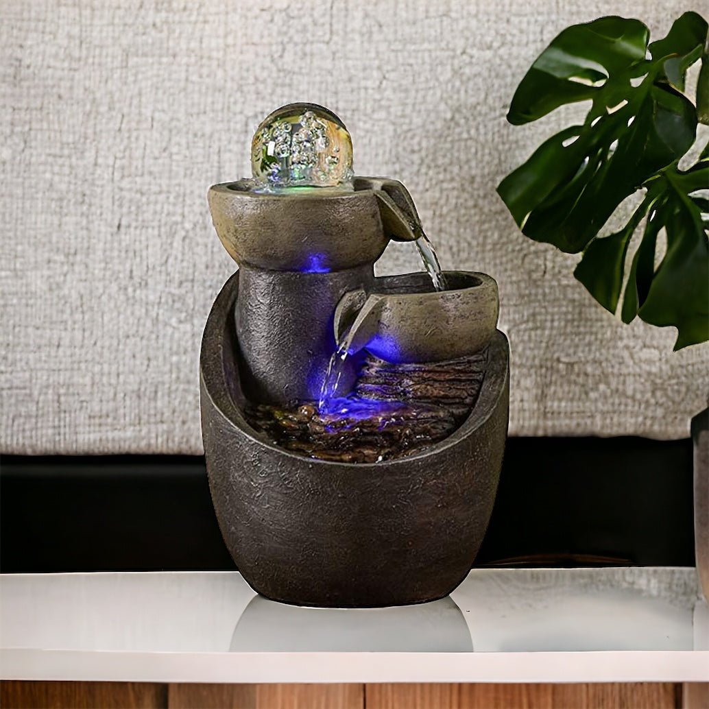 indendørs fontæne med LED - lys Malla - Luxware DK