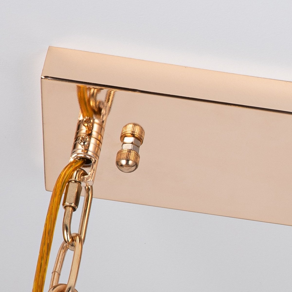 Krystal lysekrone Luxware Polaris Guld krans m. Clear krystal i 96x27 cm. - Luxware DK