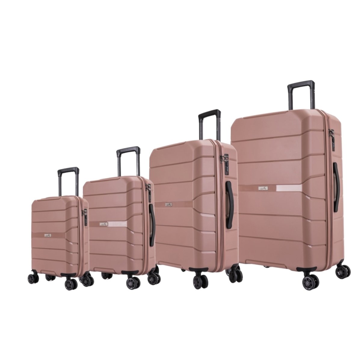 Kuffertsæt 4 dele i Rosegold - Luxware DK