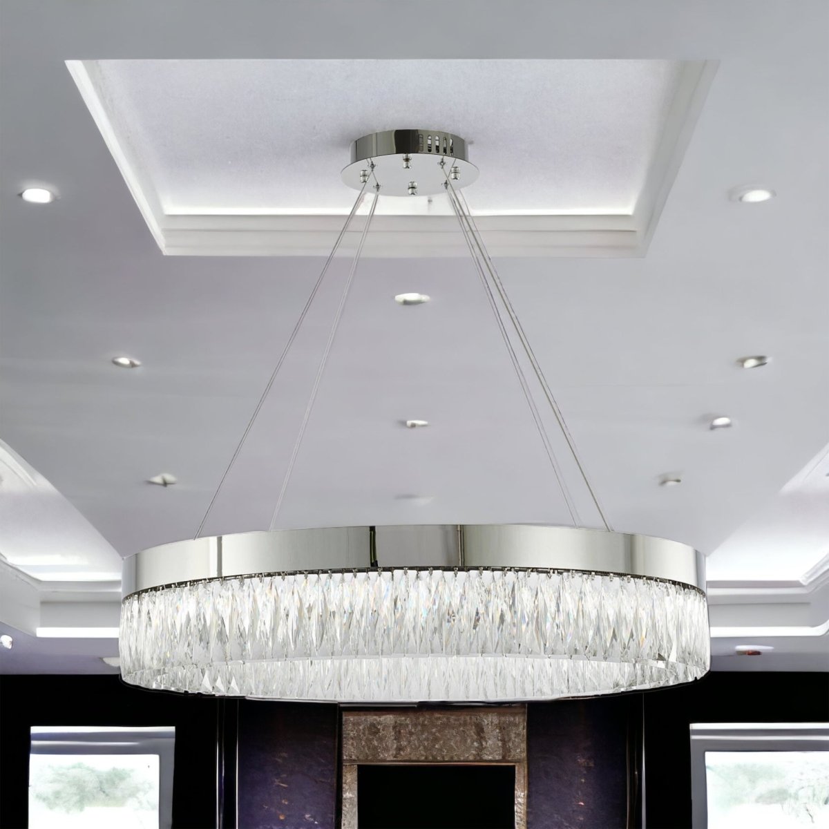 Luxware Halo Chrome krystallysekrone Ø60 cm - Luxware DK