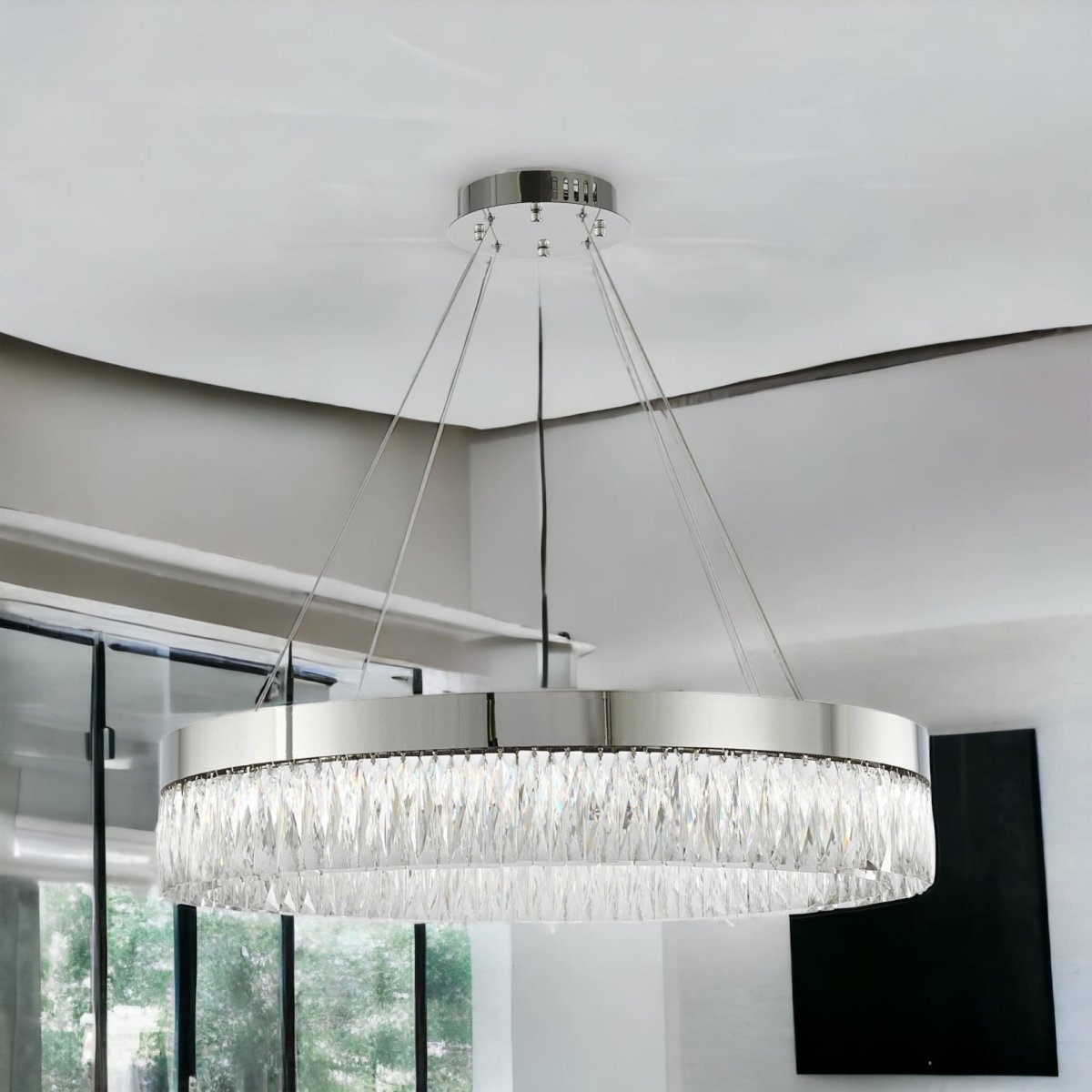 Luxware Halo Chrome krystallysekrone Ø60 cm - Luxware DK