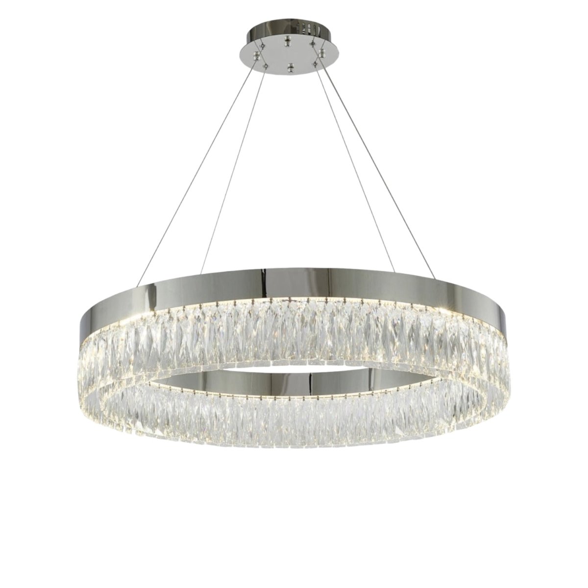 Luxware Halo Chrome krystallysekrone Ø60 cm - Luxware DK