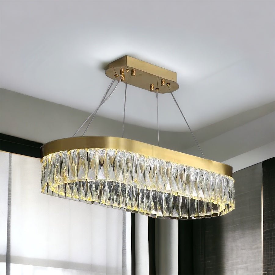 Luxware Halo Gold Oval Krystallysekrone 60 cm - Luxware DK
