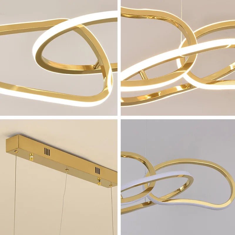 Luxware Infinita 5 rings LED Lysekrone 120 cm - Luxware DK