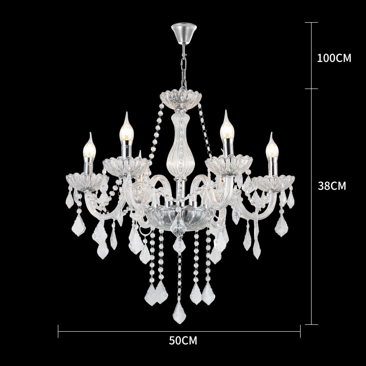 Luxware Retro K9 Clear Krystallysekrone - Luxware DK