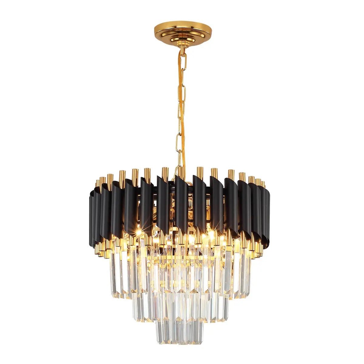 Lysekrone Caesar Sort/Guld Ø40 cm - Luxware DK