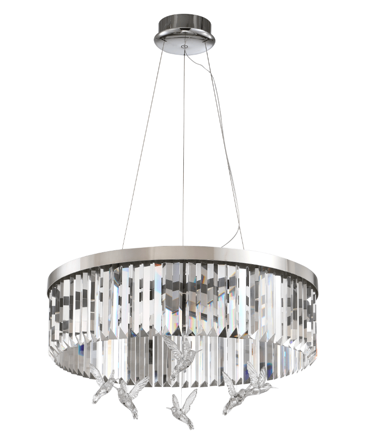 Lysekrones Asfura i chrome Q60cm. - Luxware DK