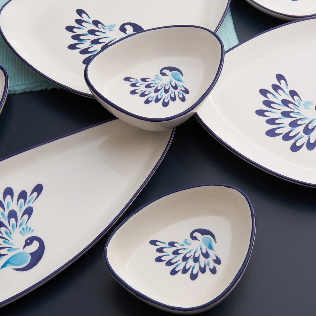 Peacock 26 dele til 6 personer morgenmadssæt - Luxware DK