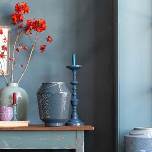 Pip Studio Enamel Lanterne Blå 29 cm - Luxware DK