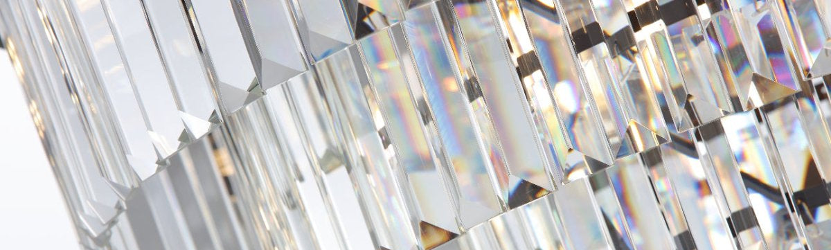 Polaris 4 - Sort krans m. klar krystal K9 i 60 cm. - Luxware DK