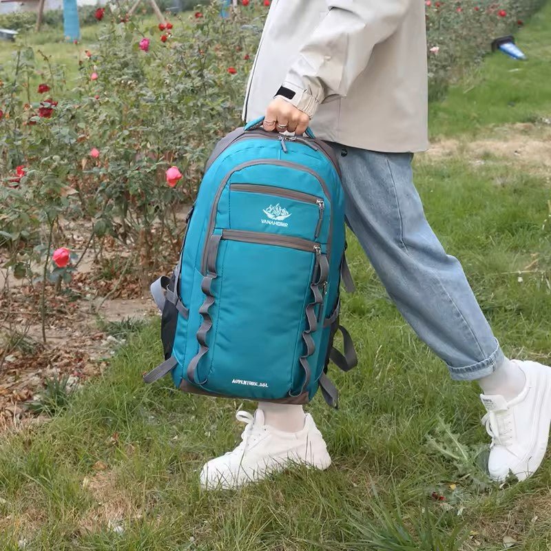 Vandrerygsæk 60X35X25 cm 55L i Blå - Luxware DK