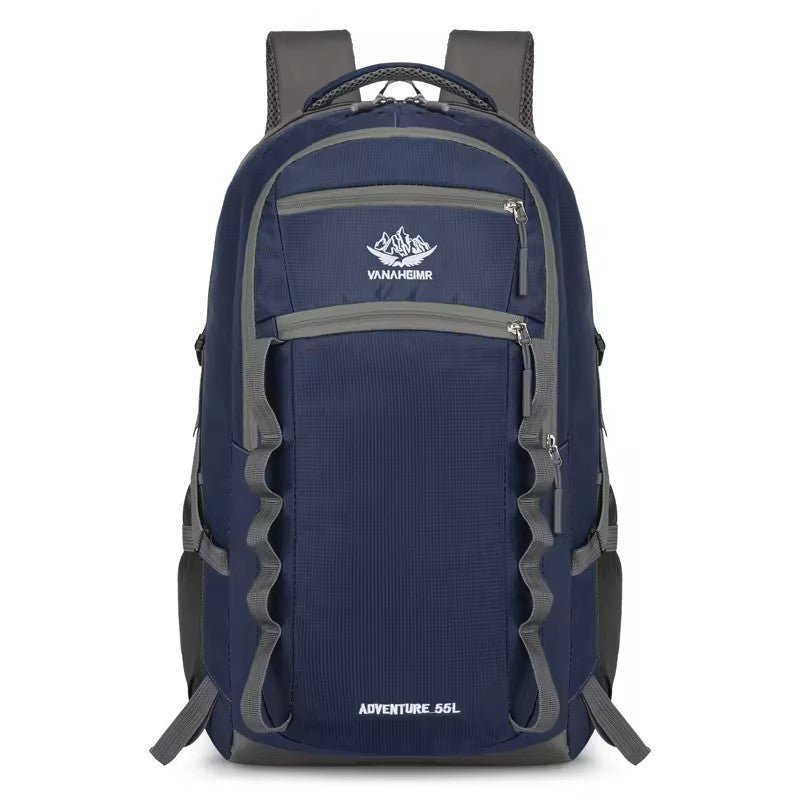 Vandrerygsæk 60X35X25 cm 55L i Mørkeblå - Luxware DK