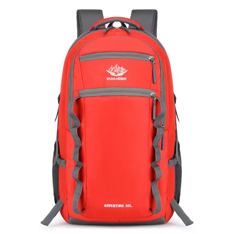 Vandrerygsæk 60X35X25 cm 55L i Rød - Luxware DK