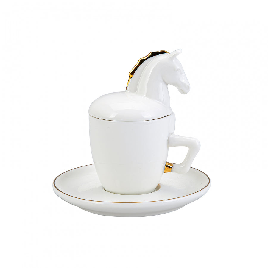 Horse Set of 2 Espresso Coffee Cups -  luxware-uk.myshopify.com