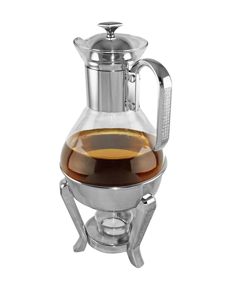 Smuk te/kaffevarmer med sølvglitterdesign - luxware-dk.myshopify.com