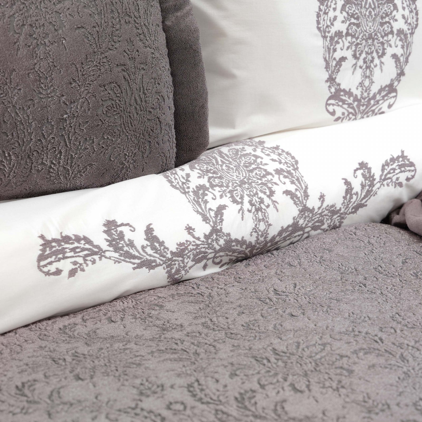 Karaca Home Benjamin Grå 10 dele dobbelt sengesæt - luxware-dk.myshopify.com