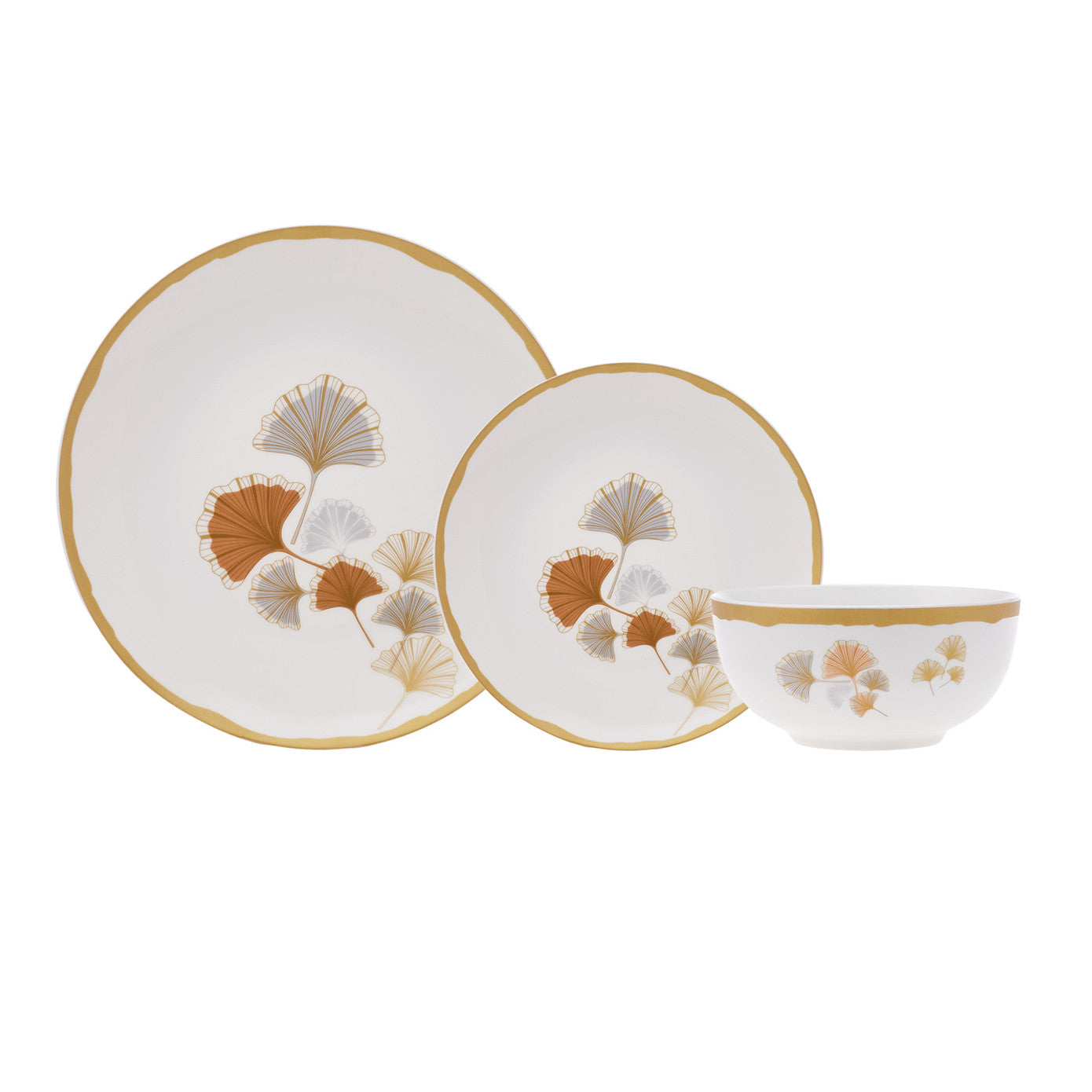 Tallerkensæt 18 dele til 6 personer Karaca Gingko - luxware-dk.myshopify.com