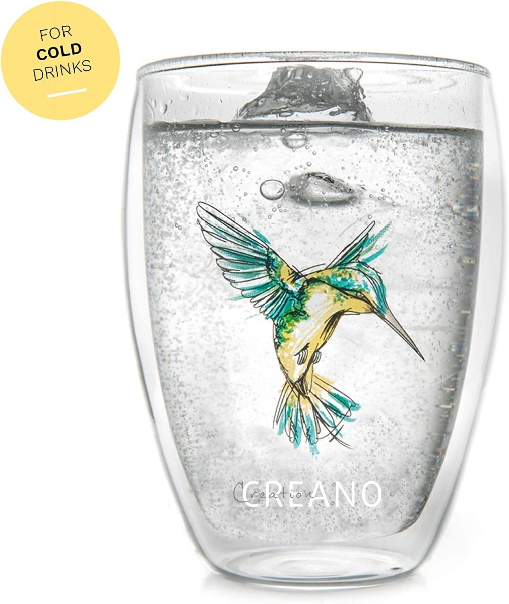 Creano Dobbeltlaget thermos glass 1x Green "Hummi" | 250ml - Luxware DK