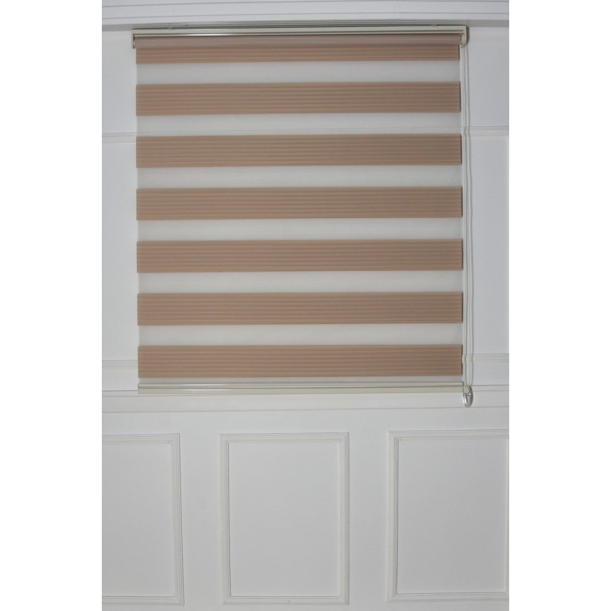 Dobbelt rullegardin m. kædetræk i Beige bredde: 80 cm. Længde: 220 cm - Luxware DK