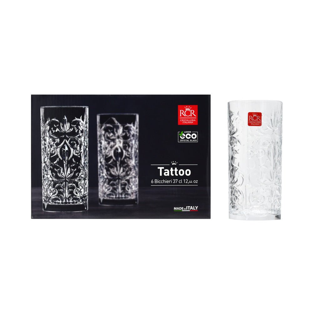 Drikkeglas RCR Tattoo 6 stk. - Luxware DK