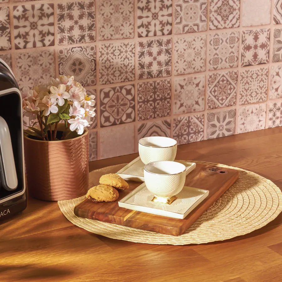 Espressokopper 90 ML. Karaca Art Deco Beige 4 dele til 2 personer - Luxware DK