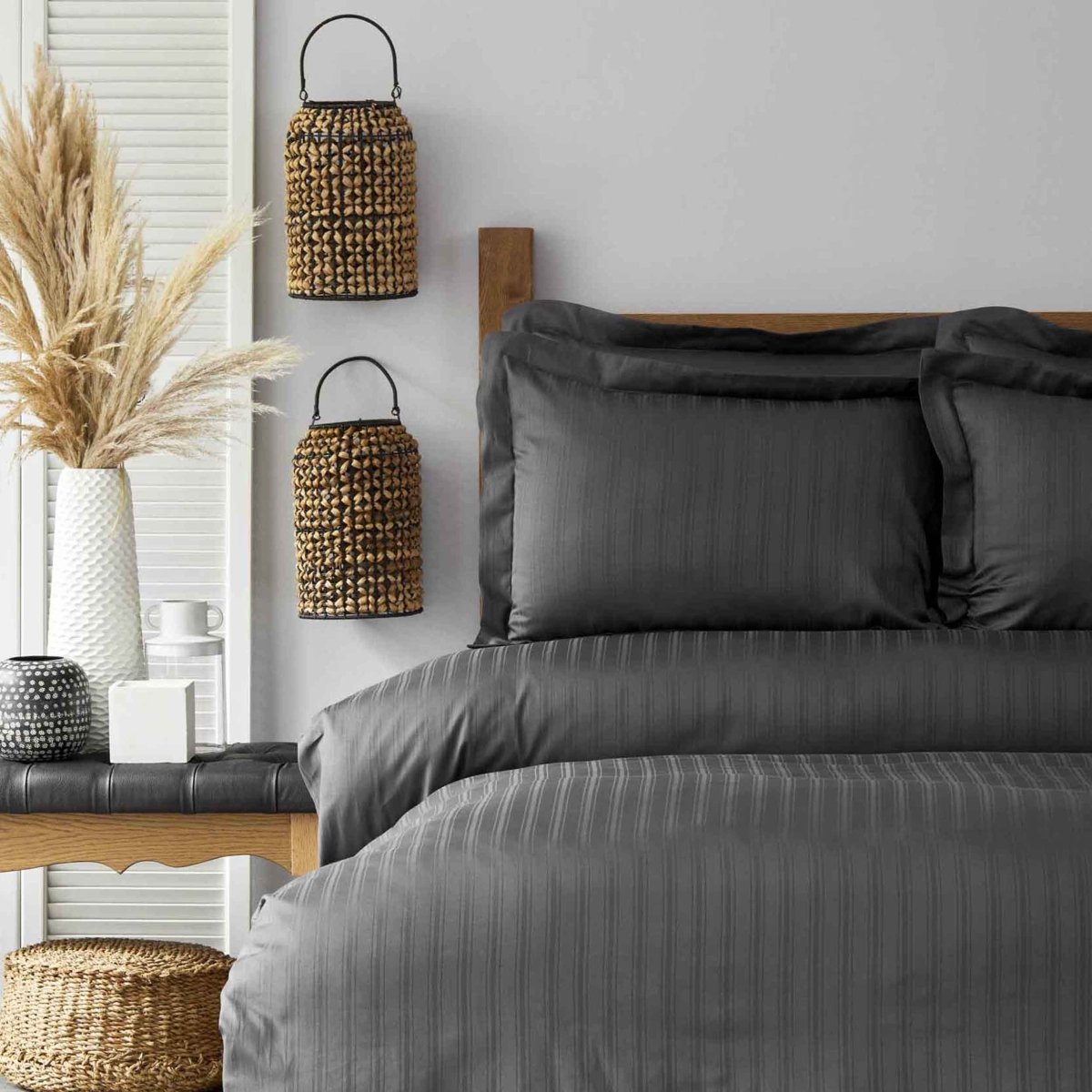 Karaca Home Charm Bold Antracit 3 dele Enkelt Sengesæt - Luxware DK