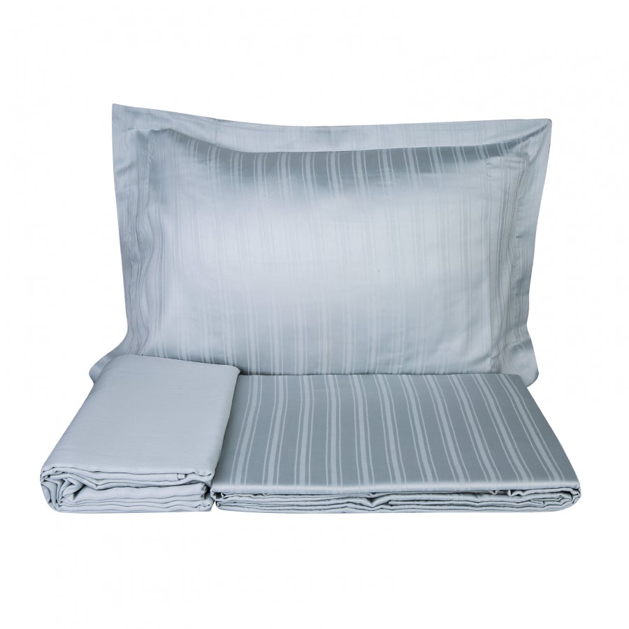 Karaca Home Charm Bold Blå Satin 4 dele Enkelt Sengesæt - Luxware DK