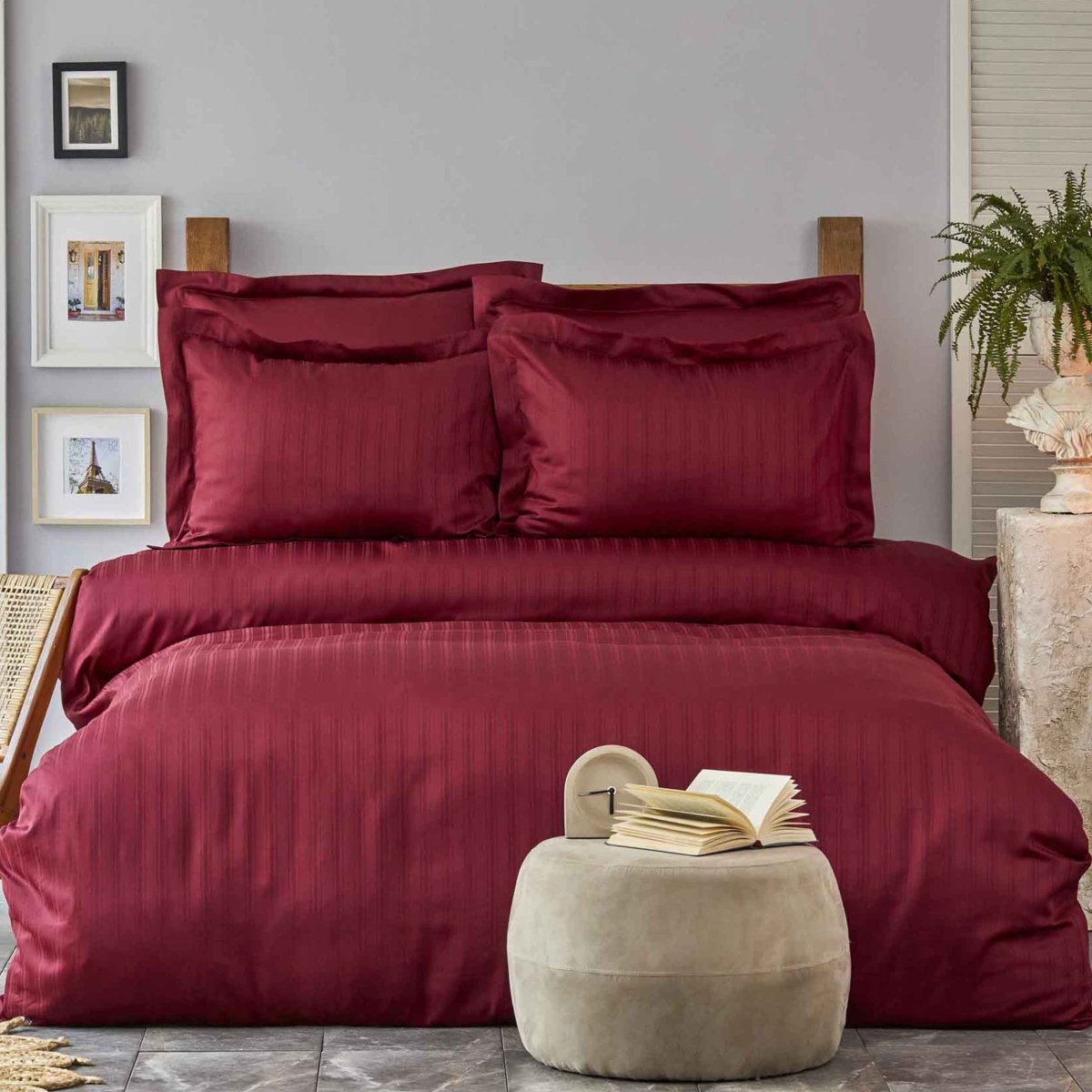 Karaca Home Charm Bold Rød 3 dele Enkelt Sengesæt - Luxware DK