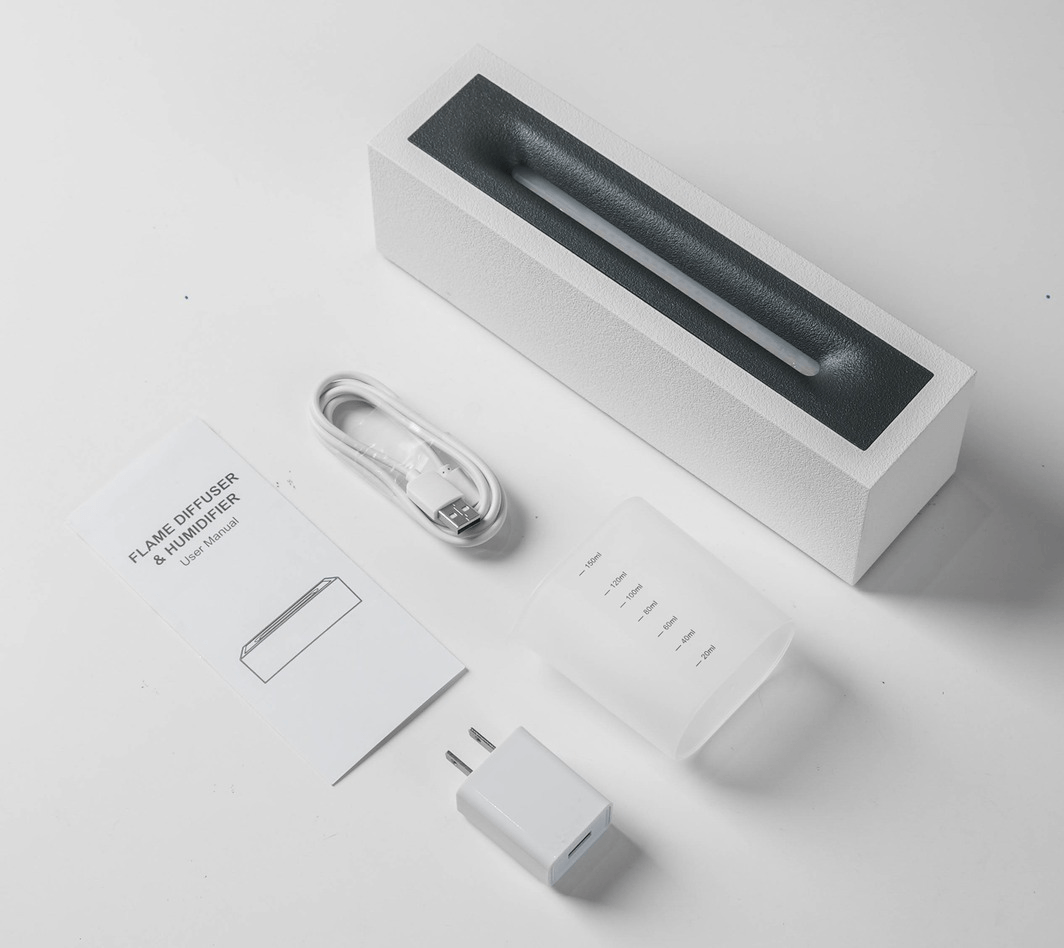 Luftfugter Flame Aroma Diffuser Black - Luxware DK