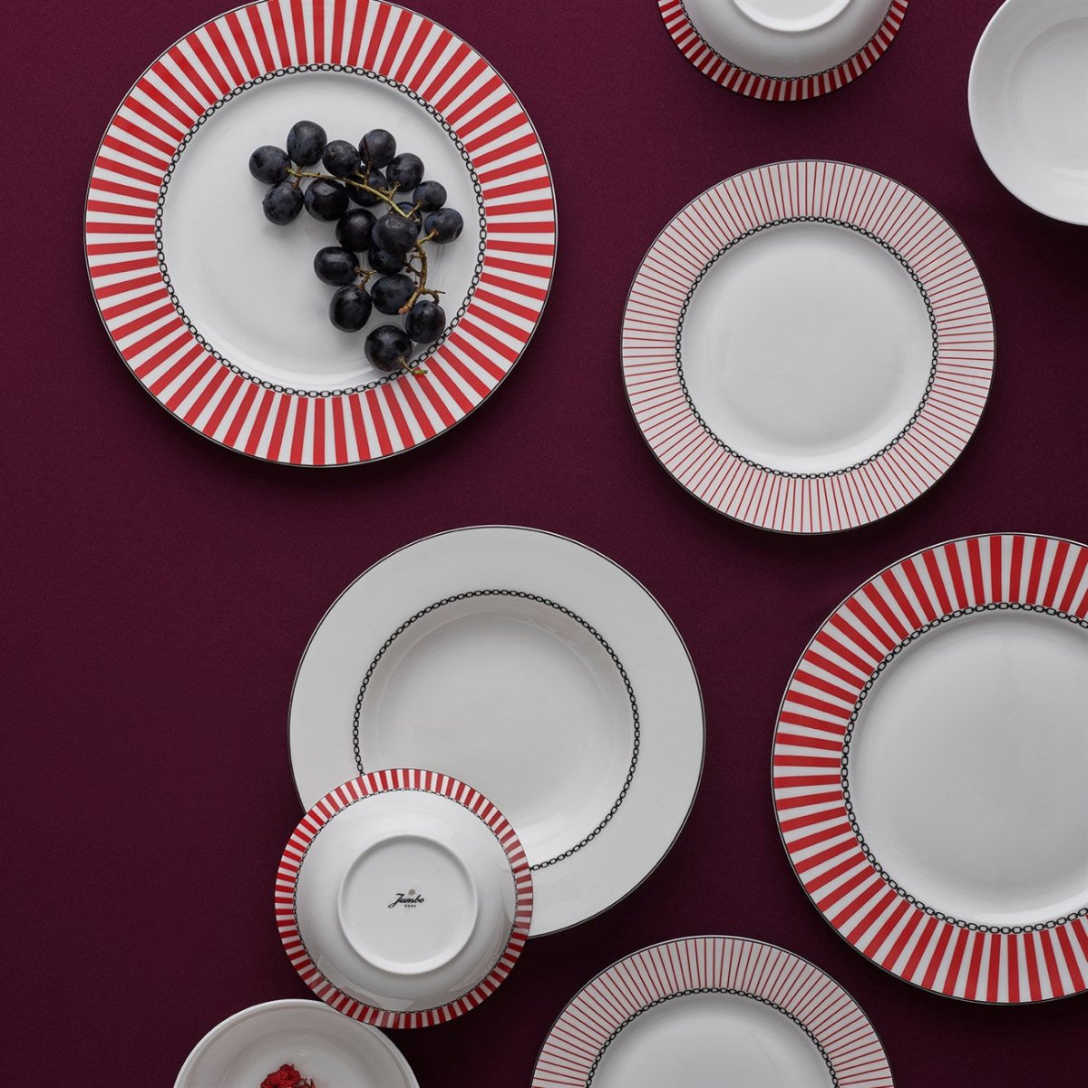 Middagssæt til 6 personer Jumbo Royal Red. - Luxware DK