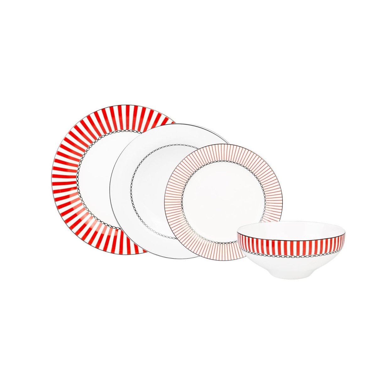 Middagssæt til 6 personer Jumbo Royal Red. - Luxware DK