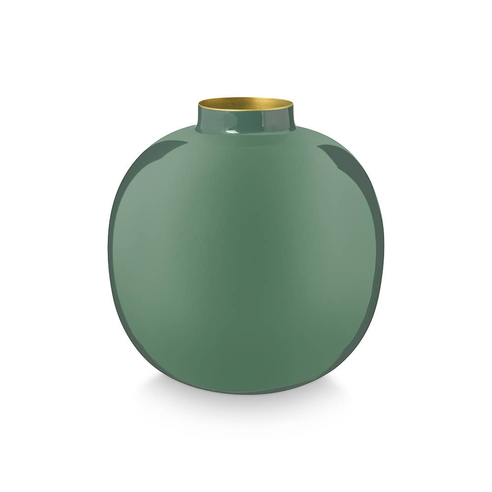 Pip Studio Vase Metal Grøn 23cm - Luxware DK