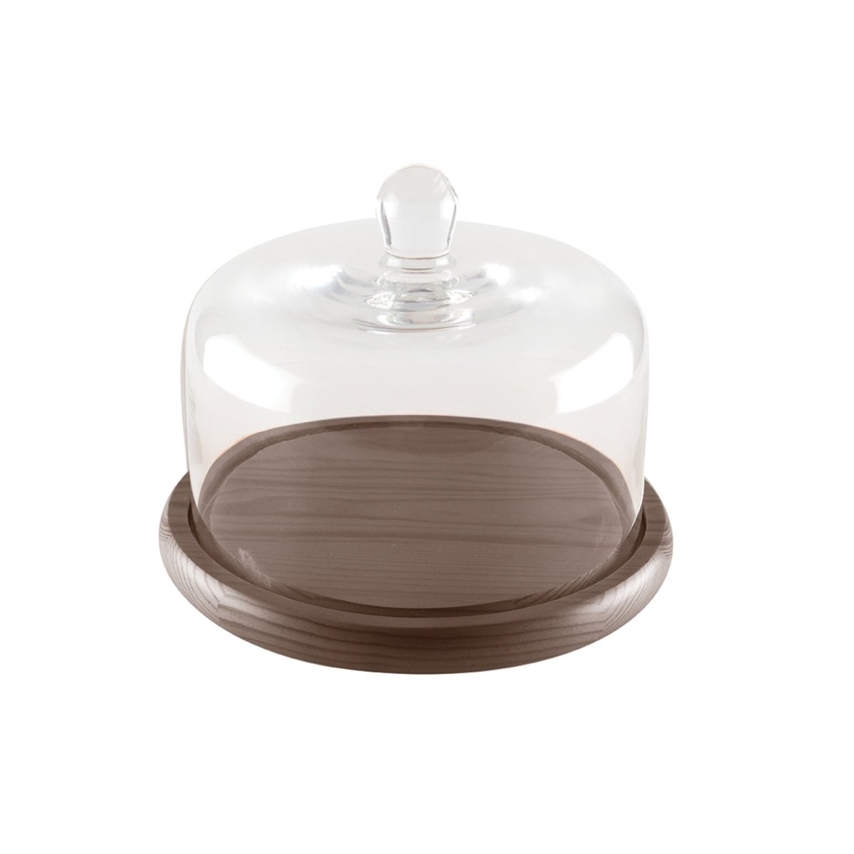 Serveringsfad med låg, klart glas, 22x16cm. Klokke design - Luxware DK