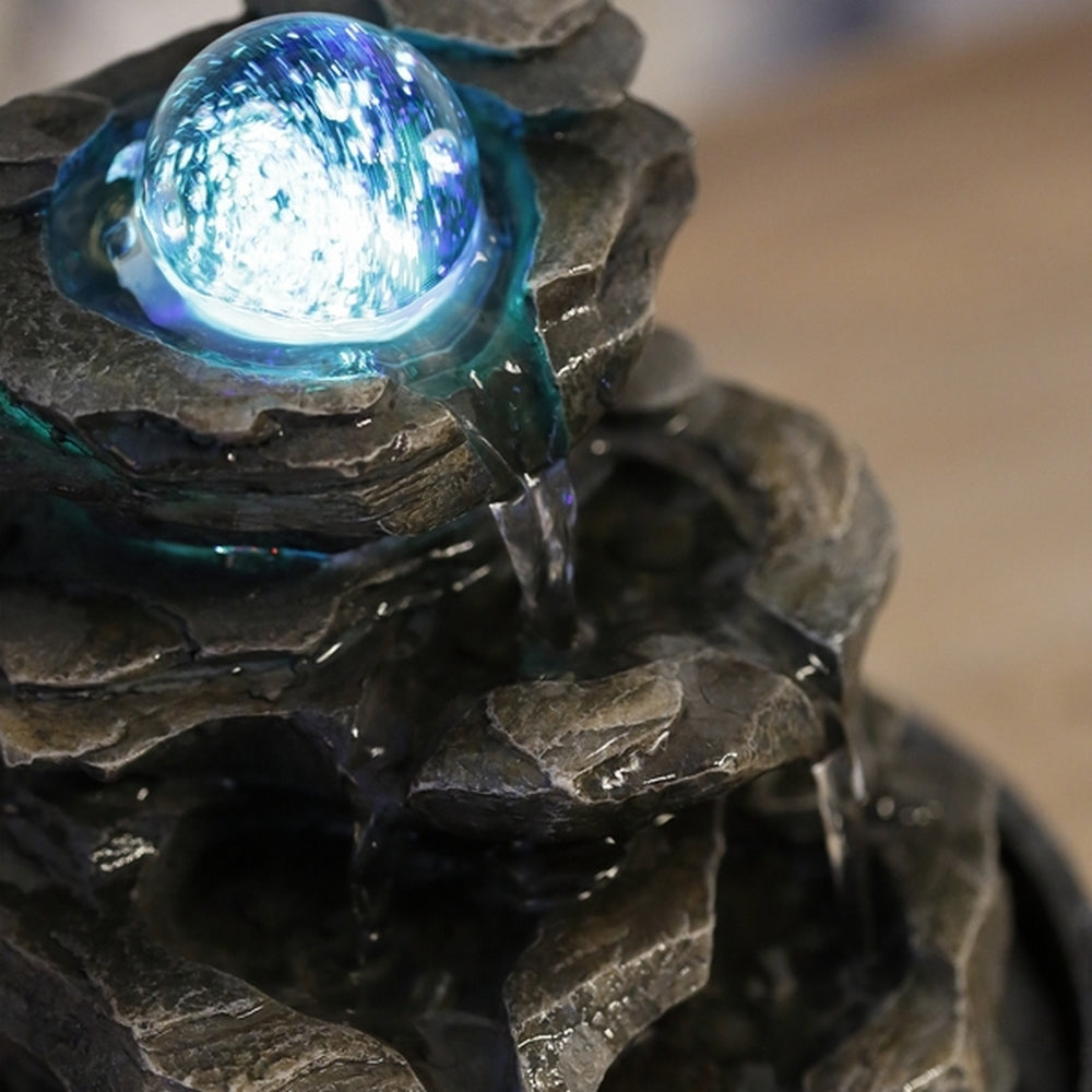 indendørs fontæne med LED-lys polyresin - luxware-dk.myshopify.com