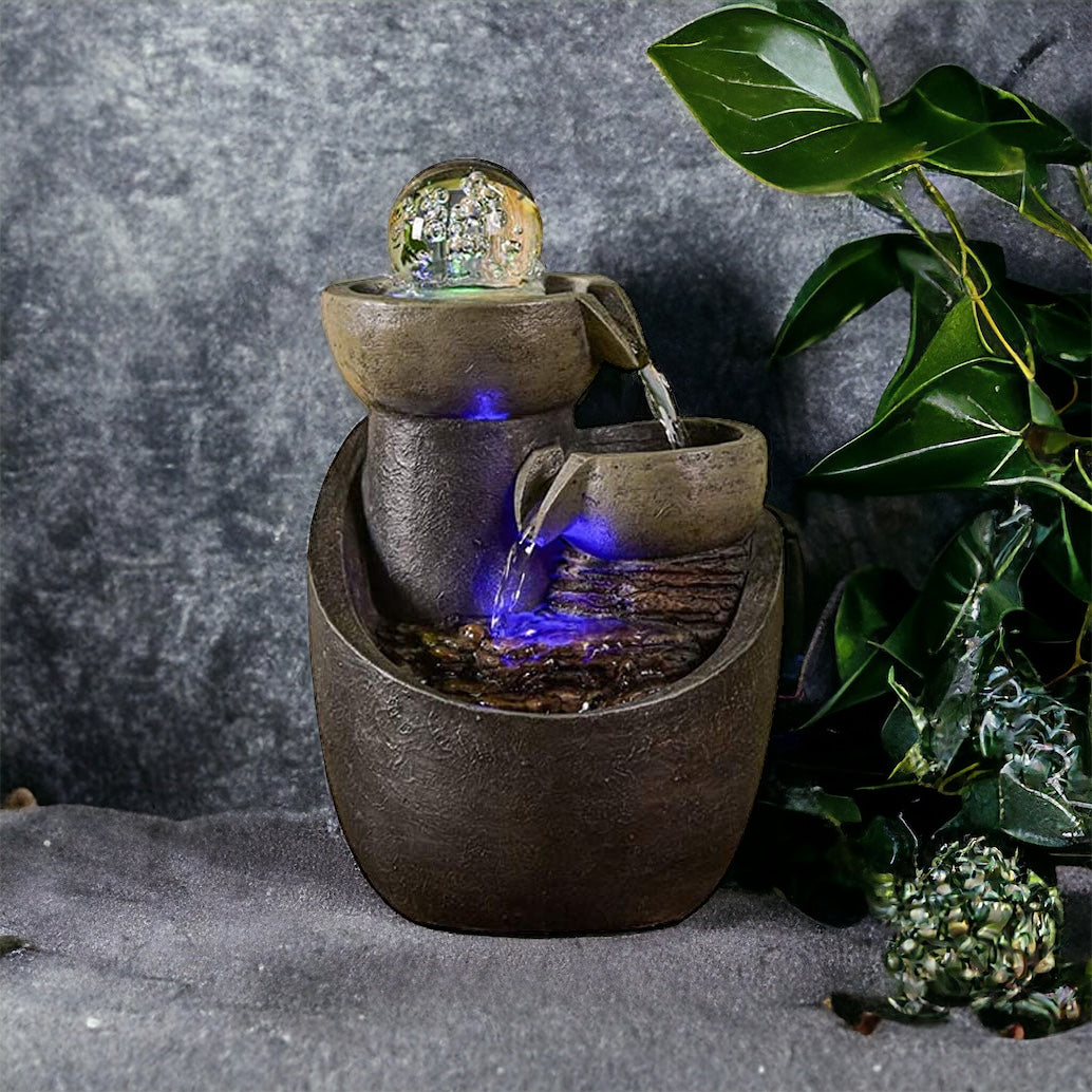 indoor fountain with LED light Malla