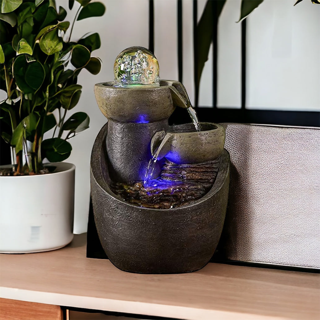 indoor fountain with LED light Malla