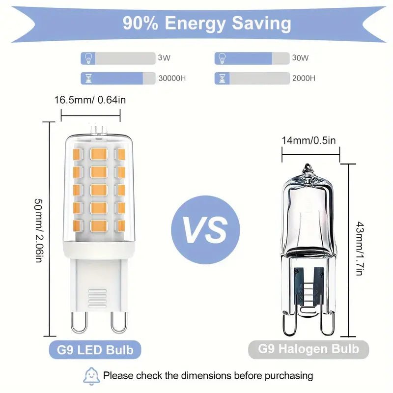 G9 LED 220V - 240V Pære Dæmpbar 4000K - 3000K Varm Hvid . - Luxware DK