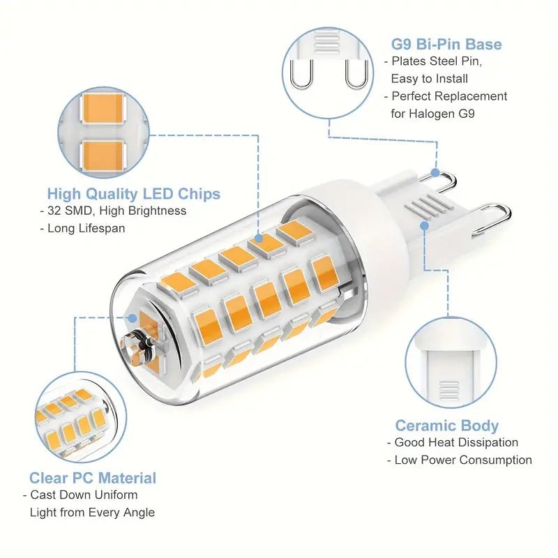 G9 LED 220V - 240V Pære Dæmpbar 4000K - 3000K Varm Hvid . - Luxware DK