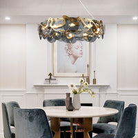 Glass chandelier Luxware Dragon Skin Modern Smokey Gray in Ø 80 cm.