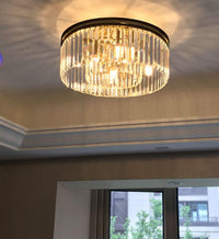 Crystal Ceiling lamp Luxware Polaris Black Wreath with Clear crystal in Ø40 x 27 cm