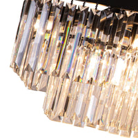 Crystal chandelier Luxware Polaris Black garland with clear crystal in 96x27 cm.