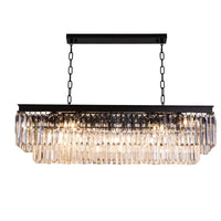 Crystal chandelier Luxware Polaris Black garland with clear crystal in 96x27 cm.