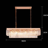 Crystal chandelier Luxware Polaris Gold wreath with clear crystal in 96x27 cm.