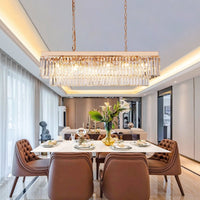 Crystal chandelier Luxware Polaris Gold wreath with clear crystal in 96x27 cm.